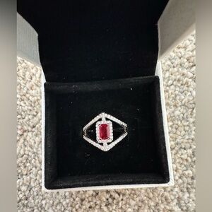 Bomb Party Couture Collection Ruby Halo Ring – Size 6